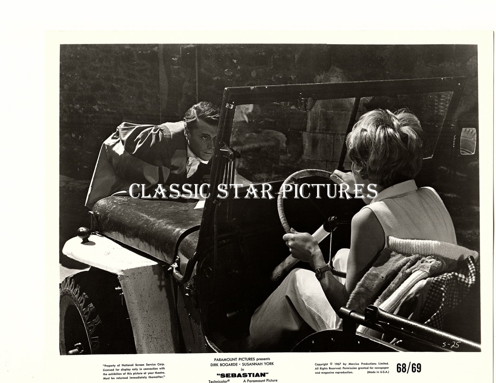 E868 Dirk Bogarde Susannah York Sebastian (1968) 8 x 10 photograph