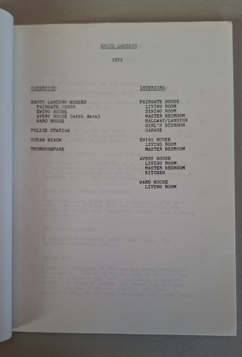 Michele Lee Autographed Original First Script, “Knots Landing” Final Draft