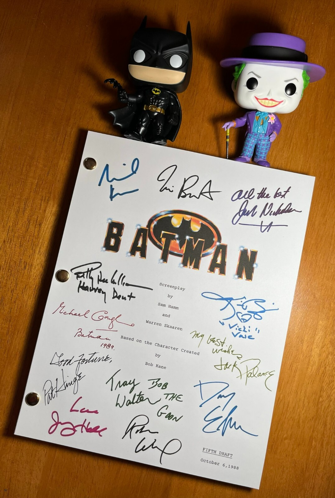 Batman 1989 Script Cast-Signed – Autograph Reprints – 129 Pages – Michael Keaton