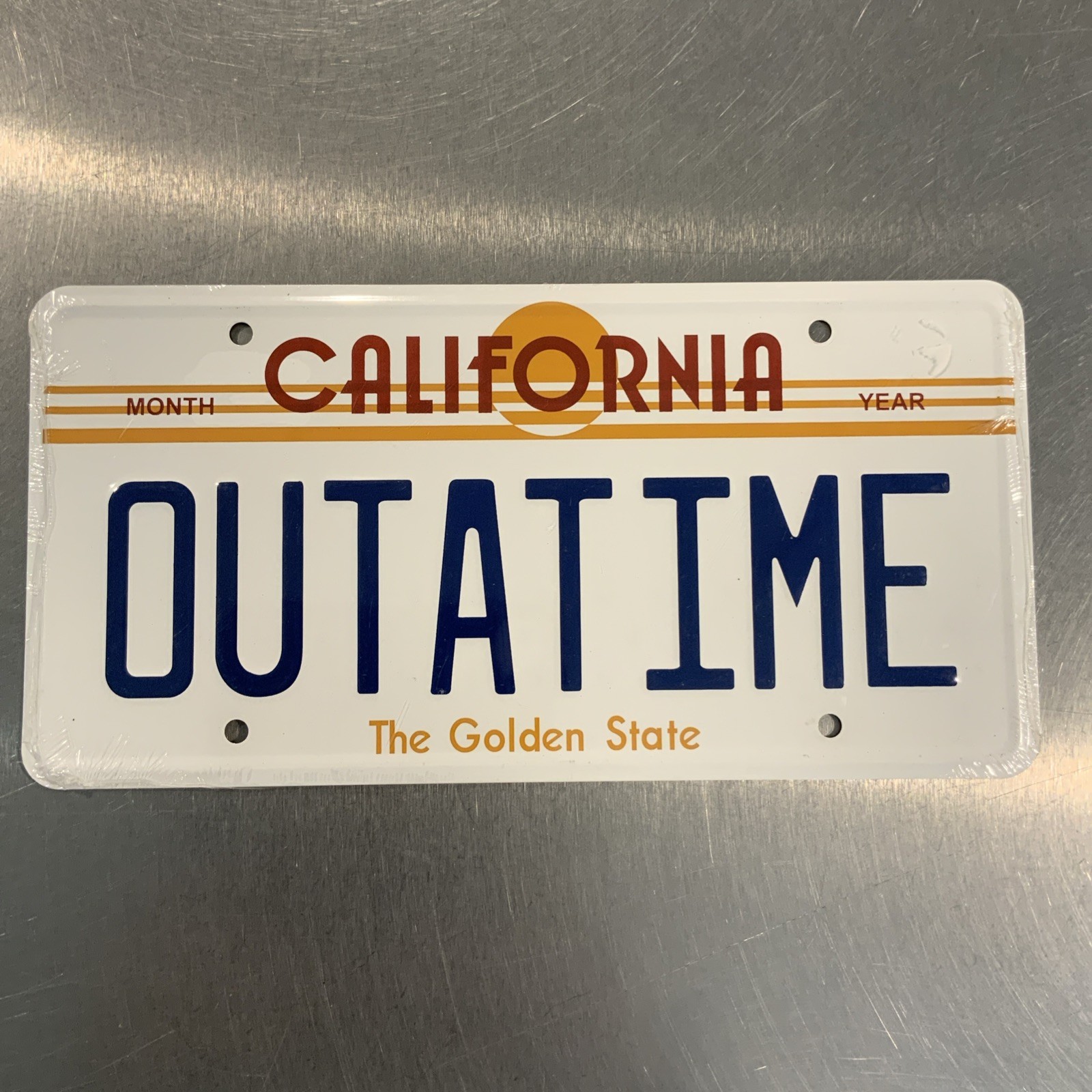 Back to the Future Delorean OUTATIME Replica Prop California License Plate