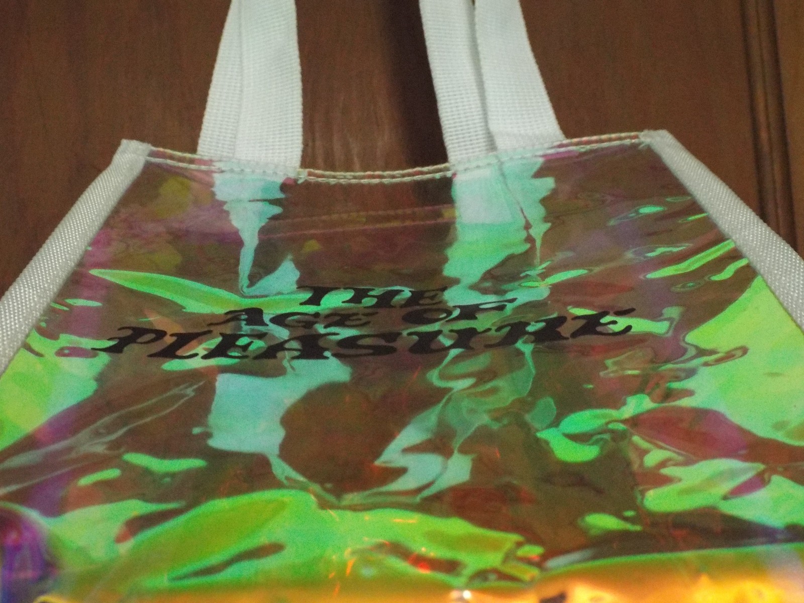 Janelle Monae “Age Of Pleasure” 7.5×9″ Promotional Iridescent Vinyl/Plastic Tote