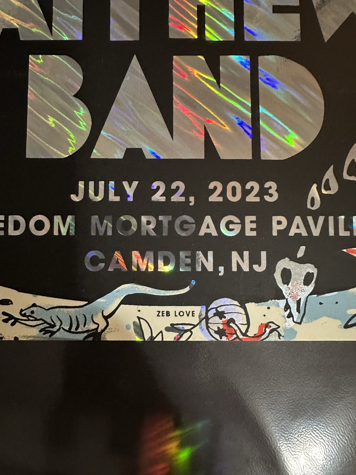 DMB Dave Matthews Band Camden 7.22.23 Poster FOIL xx/165