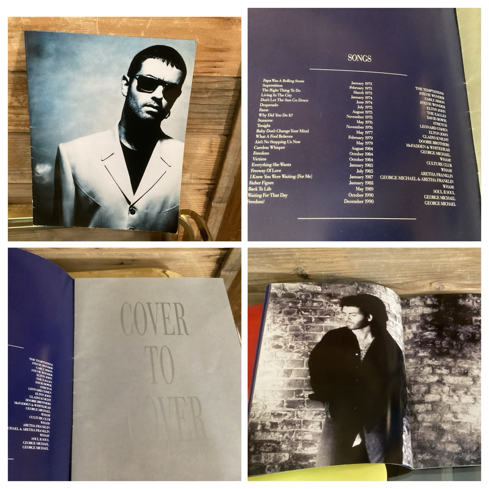George Michael Vintage Concert Booklet 1991 Cover To Cover Tour United States