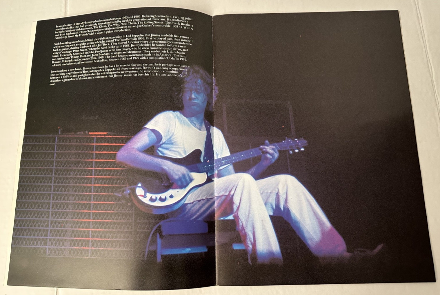 Vintage The Firm 1985 Tour Program Jimmy Page Paul Rodgers Concert Book