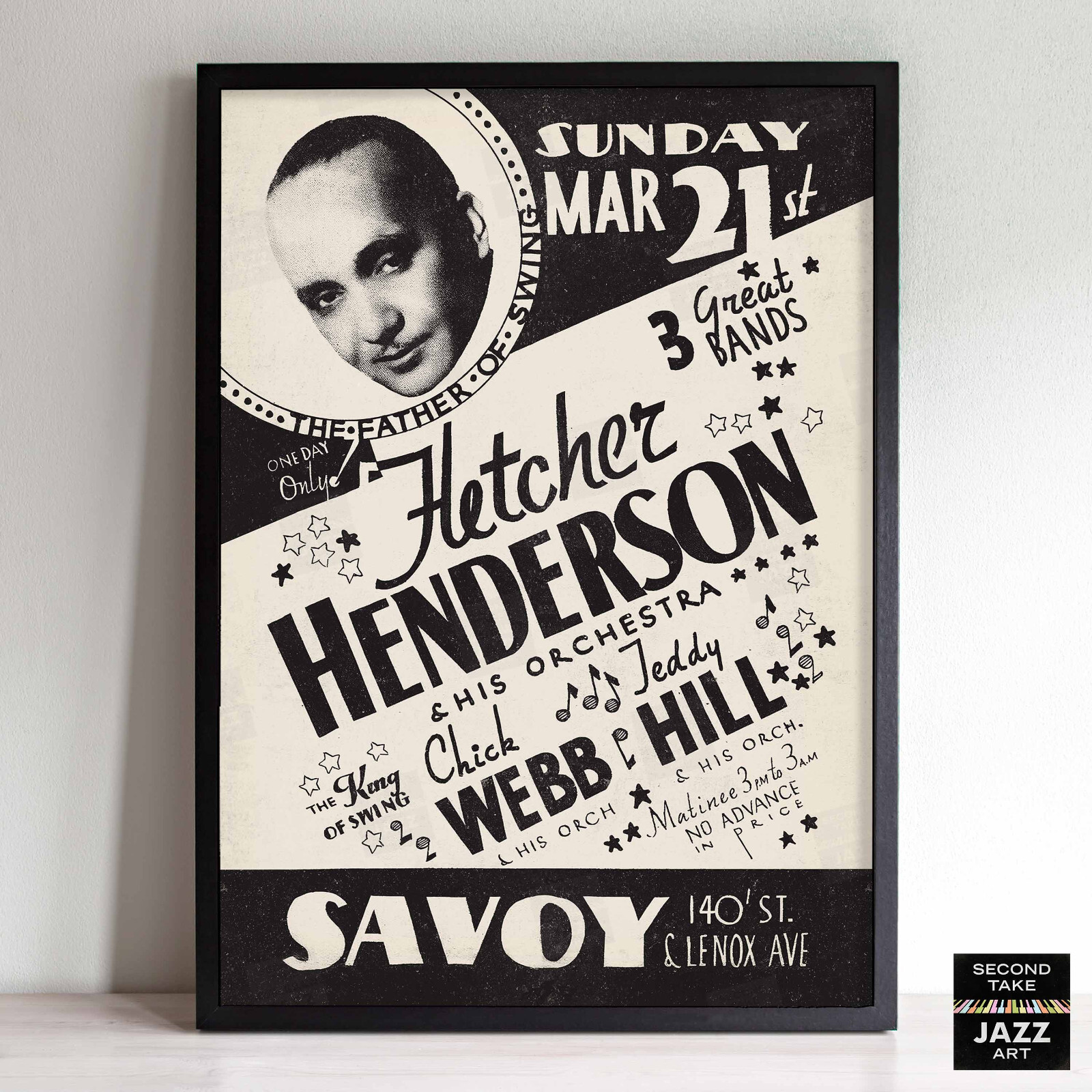 Fletcher Henderson – Chick Webb jazz poster – Savoy Ballroom – Harlem – 1937