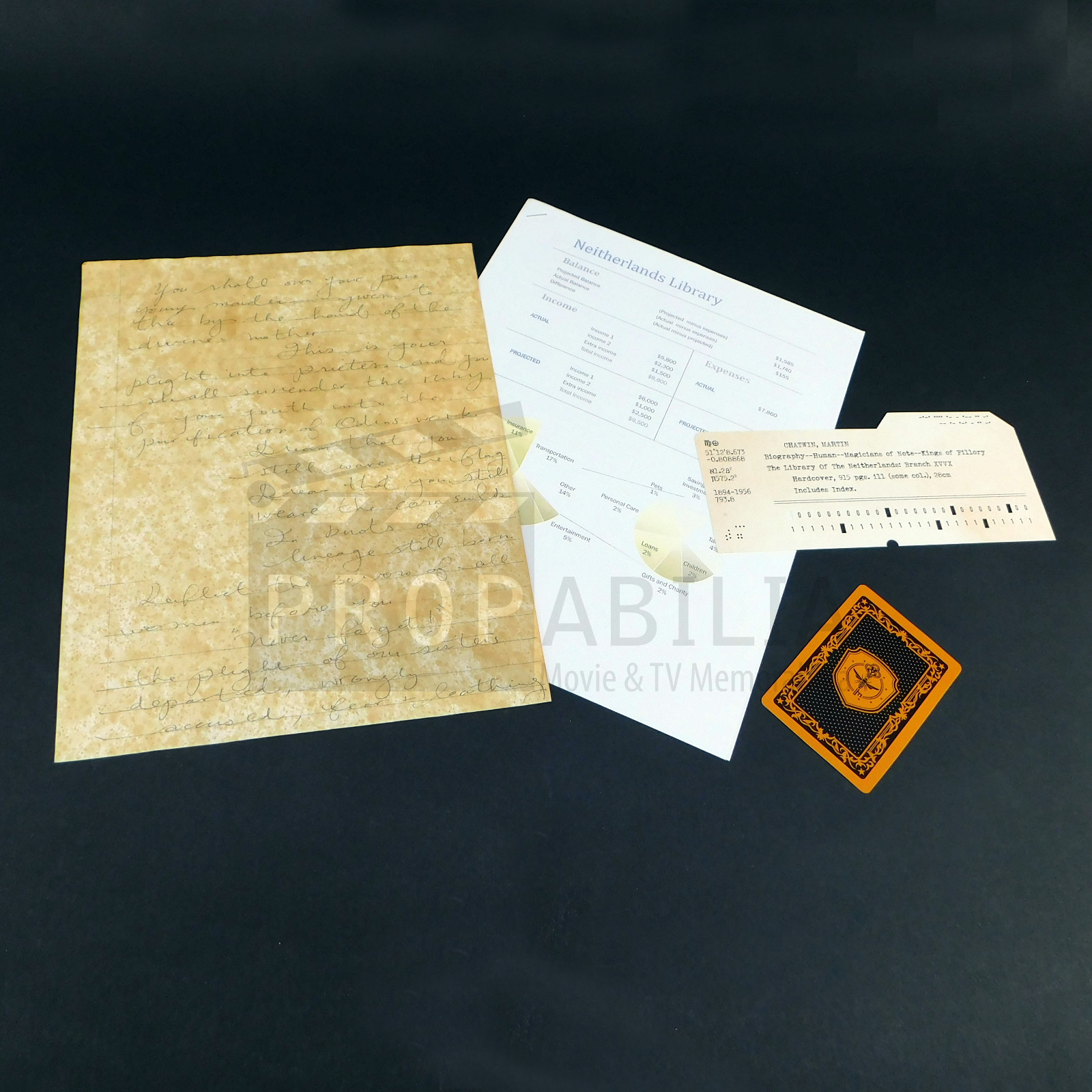 THE MAGICIANS Set of 4 Props Original TV Prop (0316-8280)