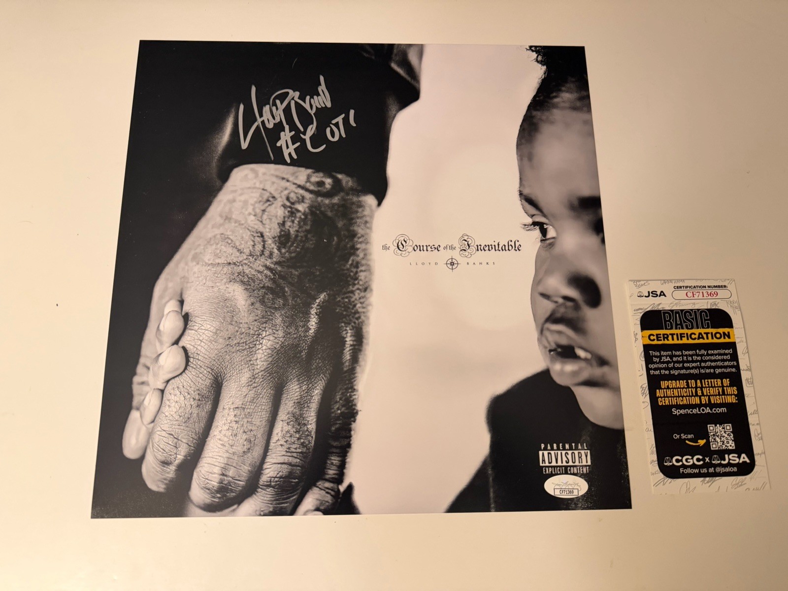Lloyd Banks The Course of the Inevitable Signed 12×12 Photo G-UNIT JSA COA