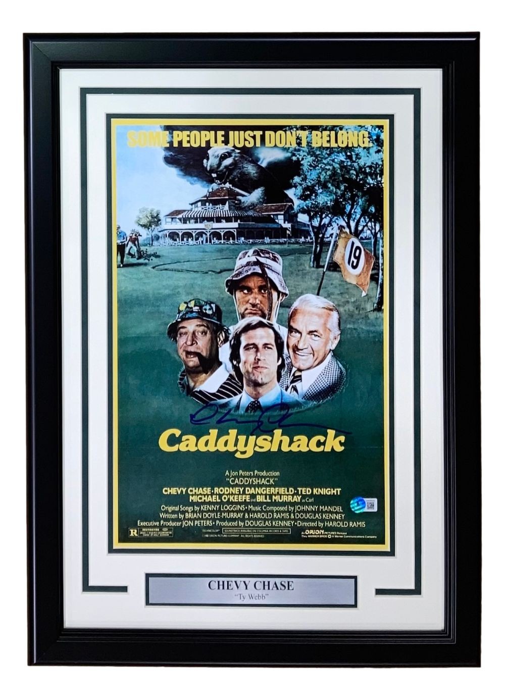 Chevy Chase Signed Framed 11×17 Caddyshack Movie Poster Photo BAS