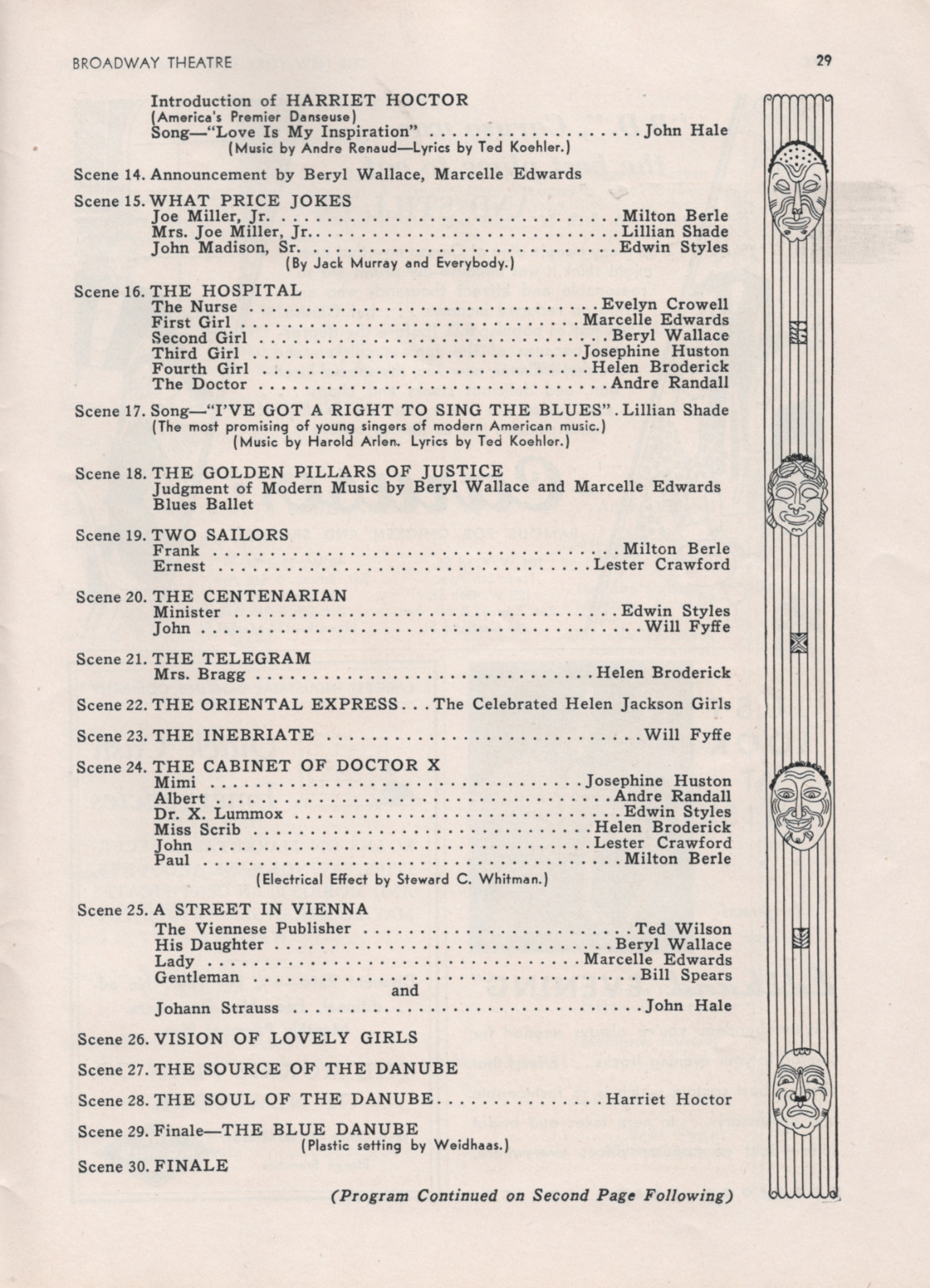 Milton Berle “EARL CARROLL VANITIES” Helen Broderick / Harold Arlen 1932 Program