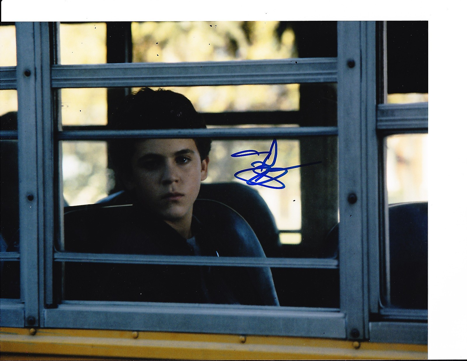 THE WONDER YEARS FRED SAVAGE SIGNED ON THE BUS 8X10