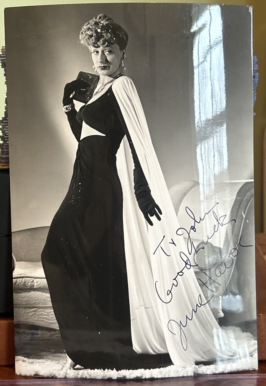 Original June Havoc Signed 6×9 Press Photo Powder Town t346