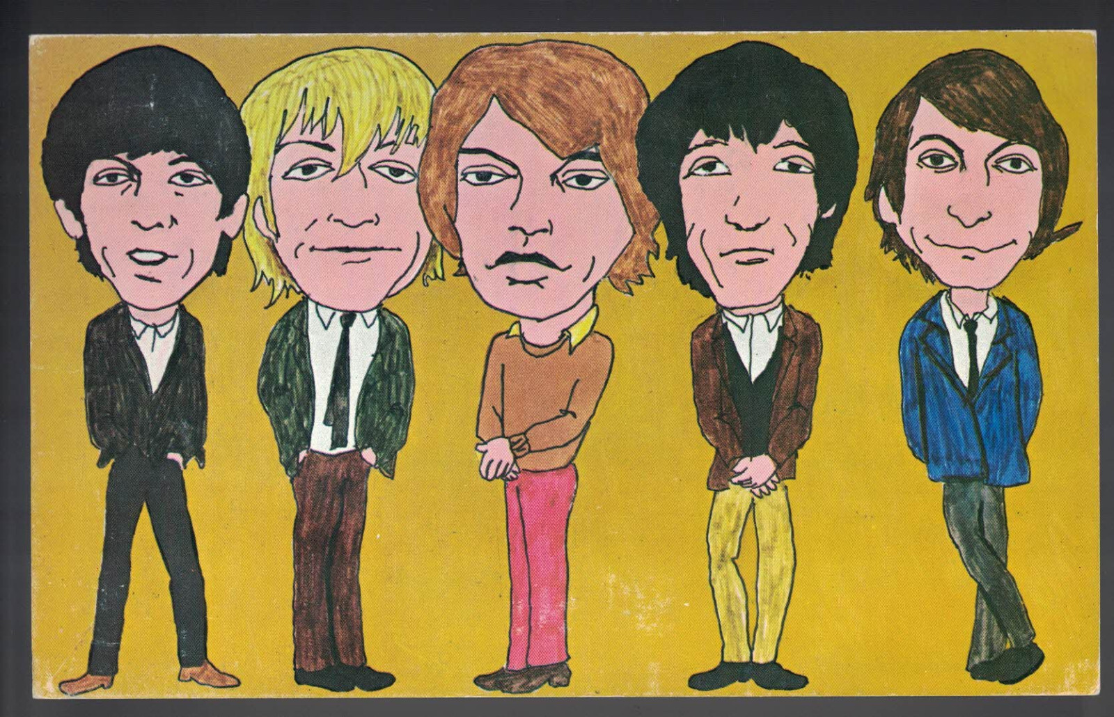Rock Music Large Trading Card: 1979 Rockards ROLLING STONES 5×8 Mini Poster, EX