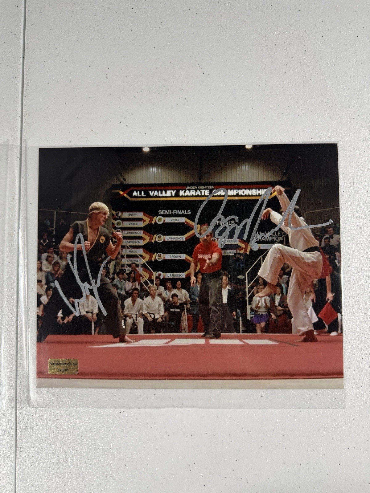 Signed Karate Kid Ralph Macchio & William Zabka 8×10 Photo COA Dual Autographed