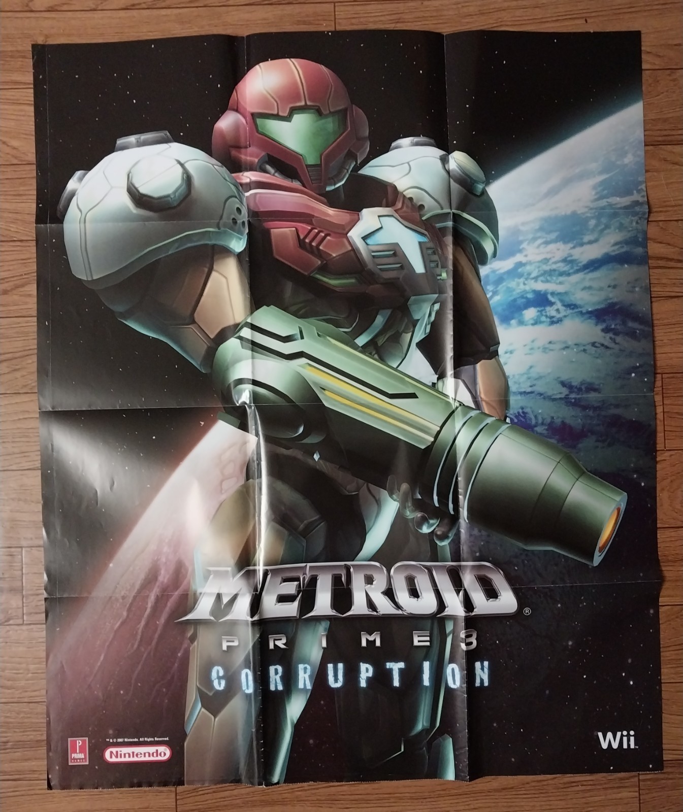 BIG Metroid Prime 3: Corruption POSTER 2007 rare video game wall Nintendo Wii
