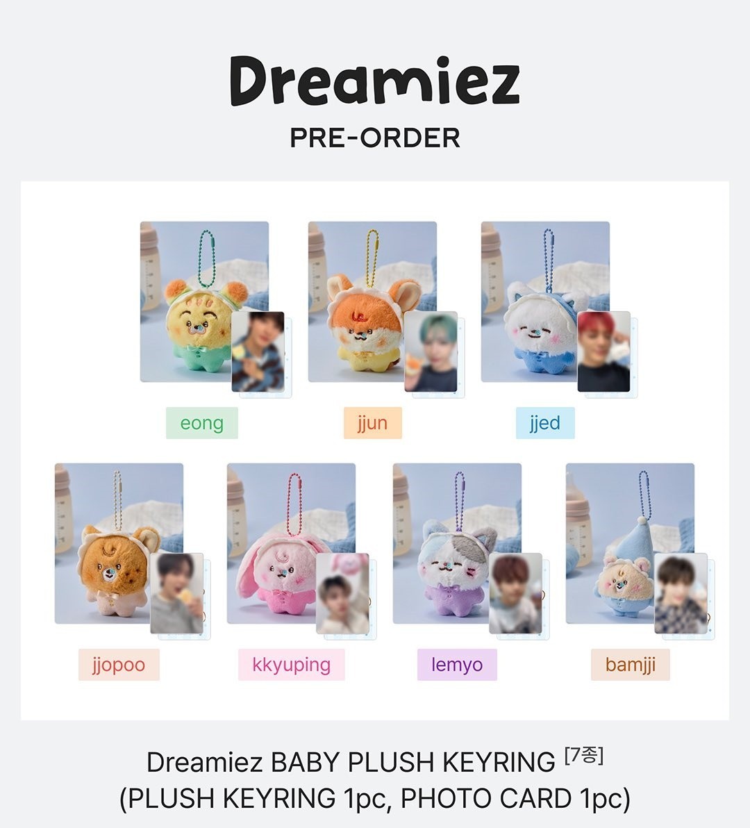 PRE-ORDER NCT DREAM [ 드리미즈 Dreamiez BABY ] Official Merch with Photocard