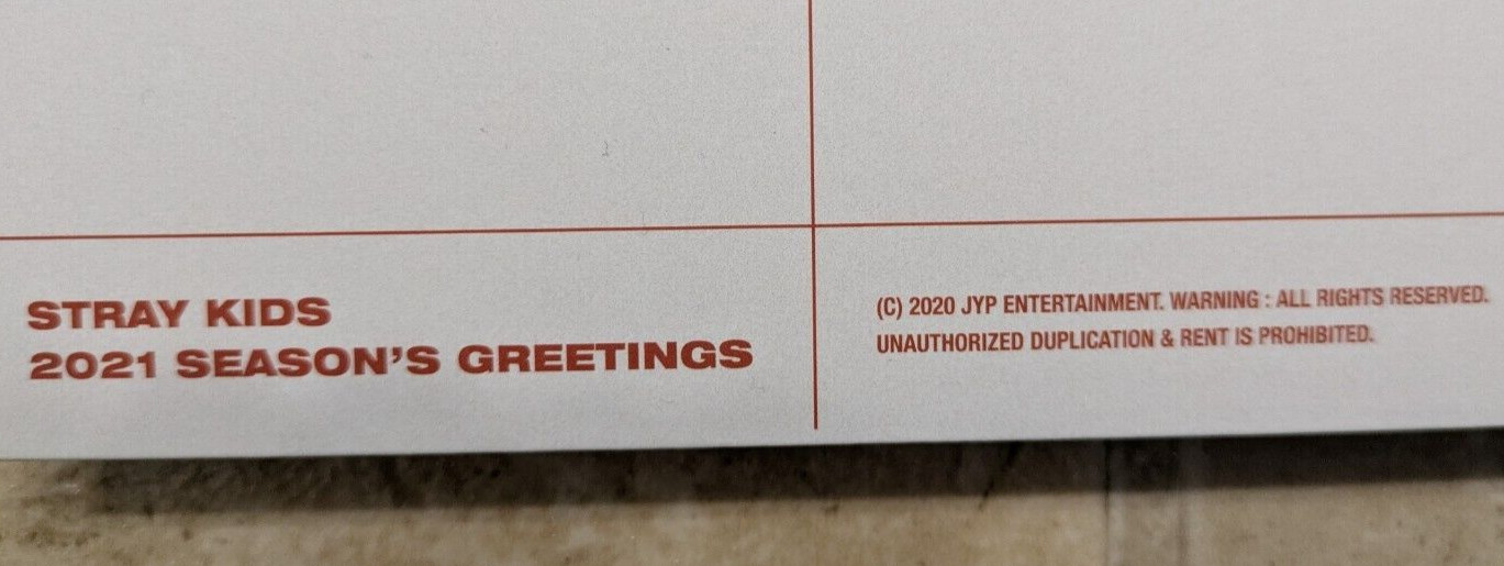 Stray Kids Seasons Greetings 2021 Post Card Book K-Pop Postcard
