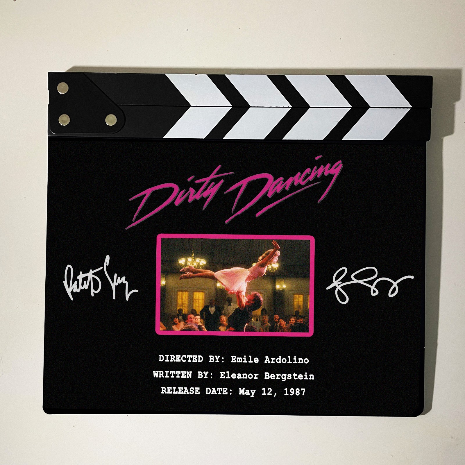 Dirty Dancing Signed Facsimile Clapboard Prop – 80s Romance Movie Memorabilia