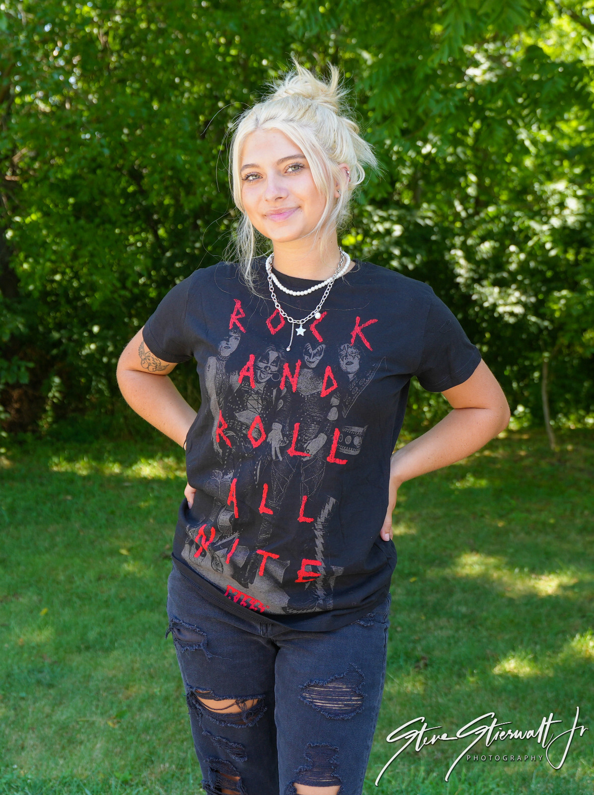 Rock and Roll All Nite Hotter Womens Tshirt Womens Juniors Tshirt S M L XL