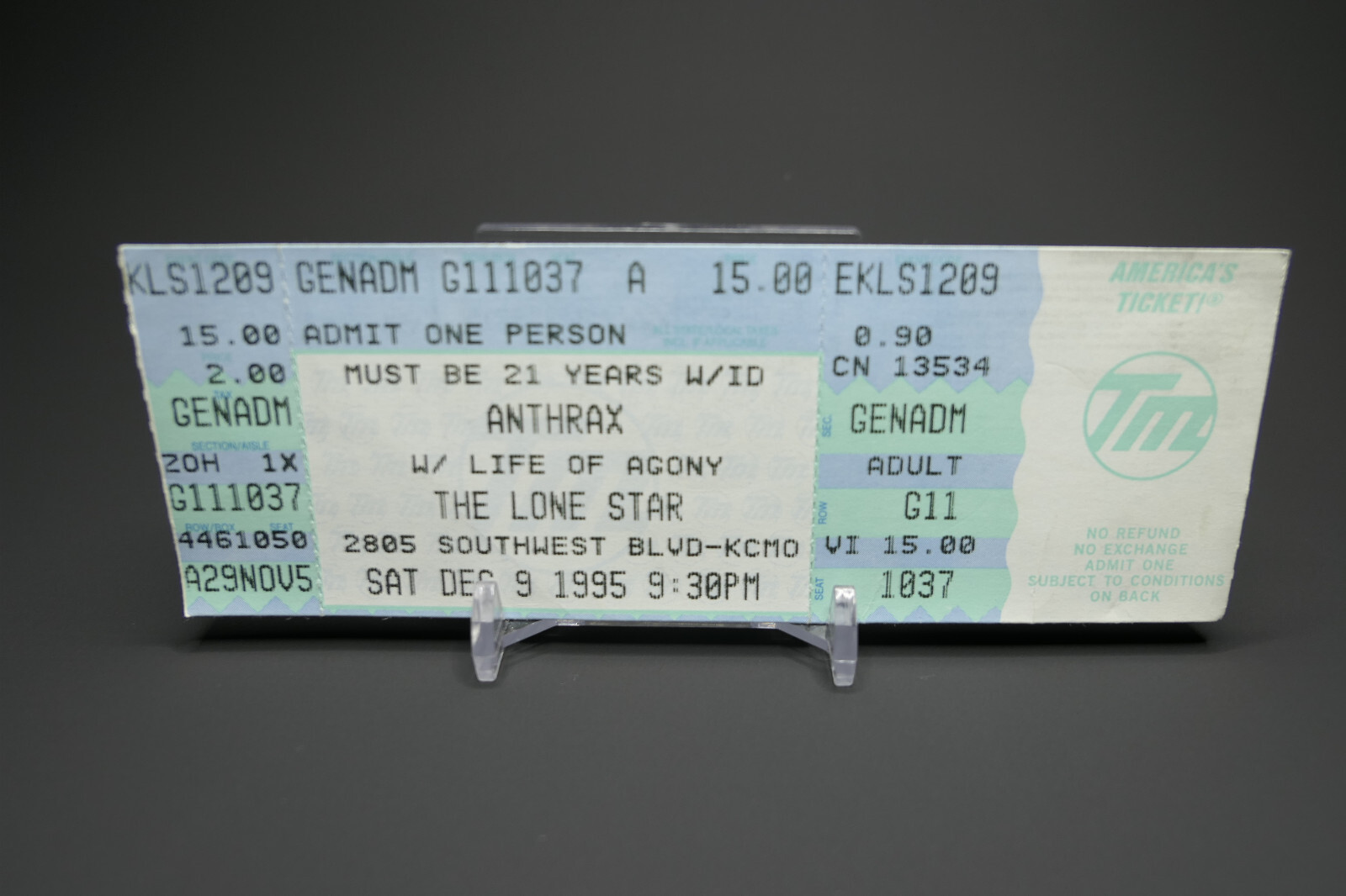 Anthrax -Deftones-Monster Magnet- Life Of Agony- AT LONE STAR / DEC. 9, 1995