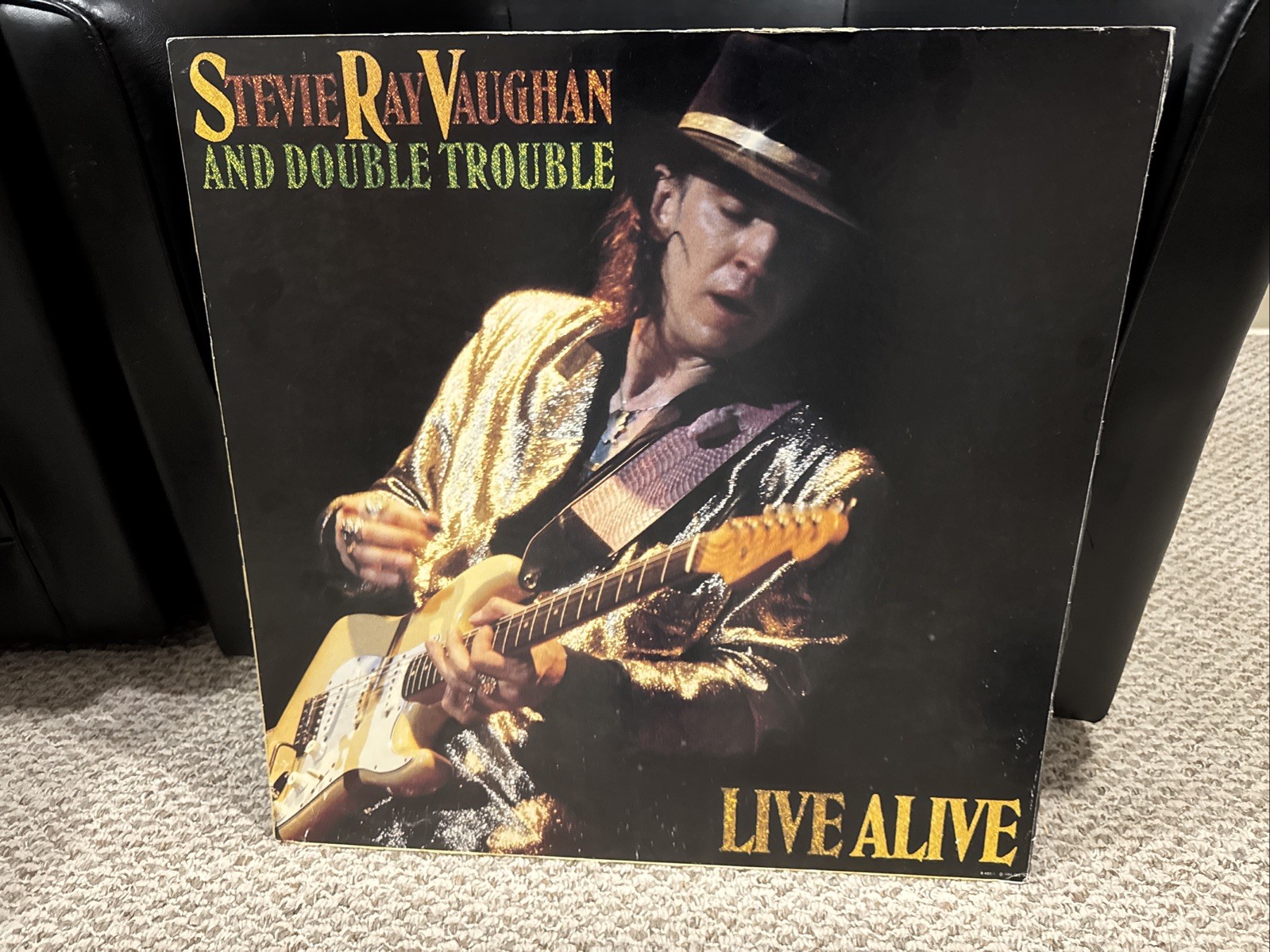 Stevie Ray Vaughan Original 23 X 23 “ Store Display For Live Alive Record 1985