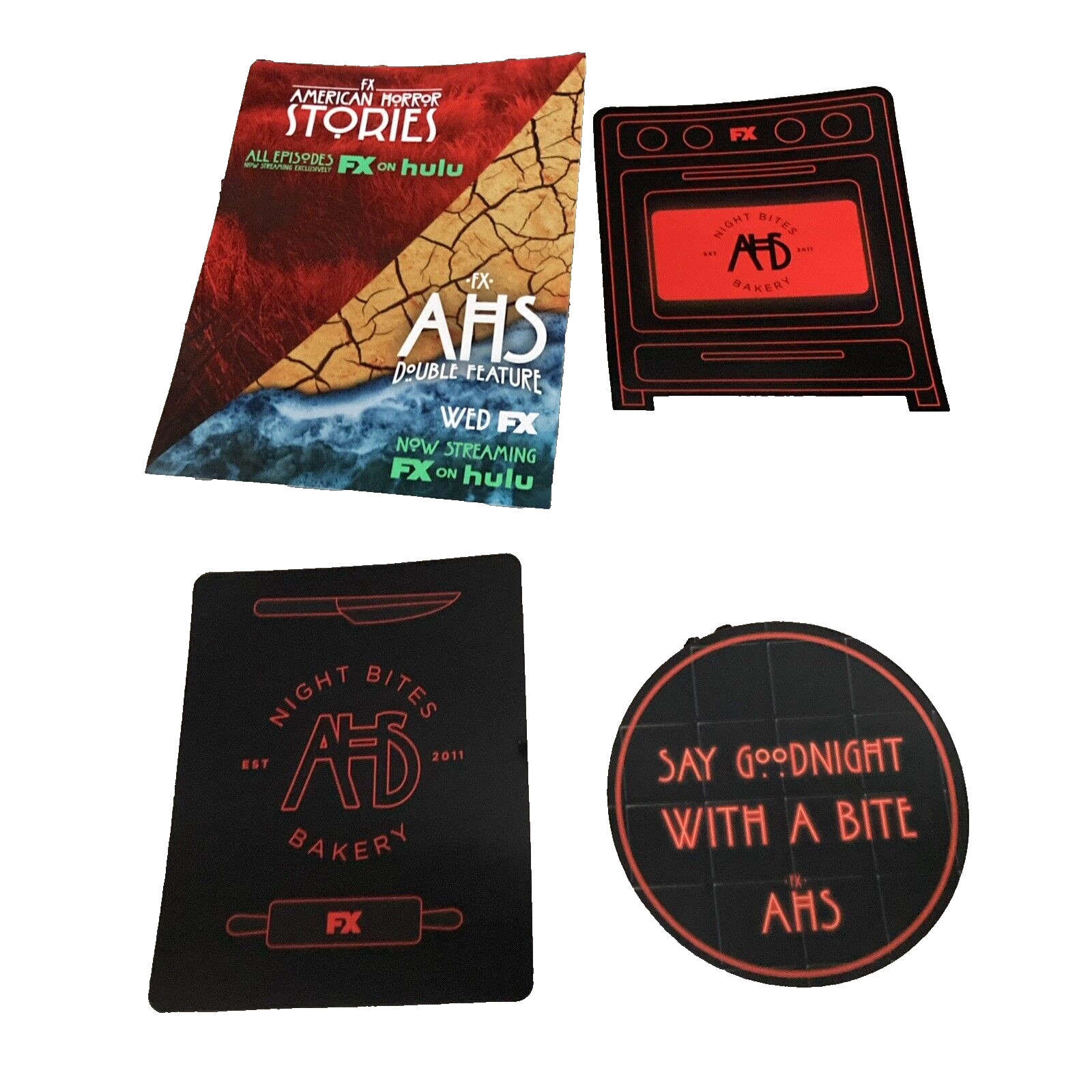 AHS American Horror Story Night Bites Bakery Collectors Cookie & Stickers *Read*