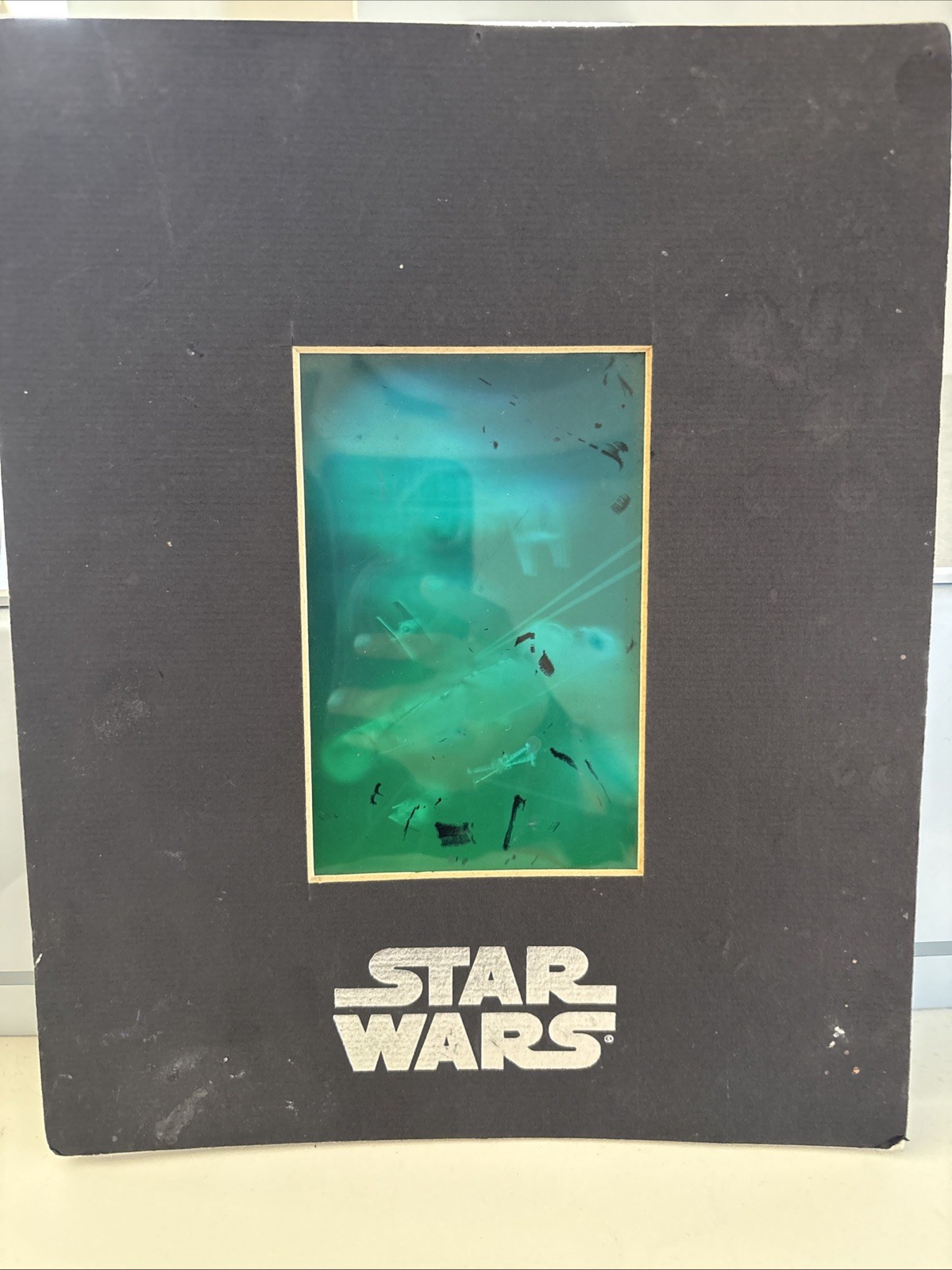 Star Wars Millennium Falcon Hologram Picture MATTED, Photopolymer Type -See Pics