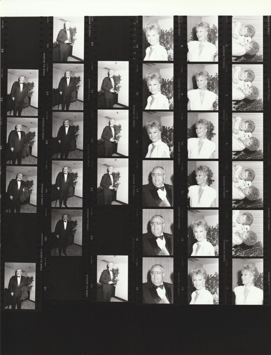 Contact Photo Sheet & Negatives Raymond Burr Dr Ruth Barbara Eden Shari Lewis