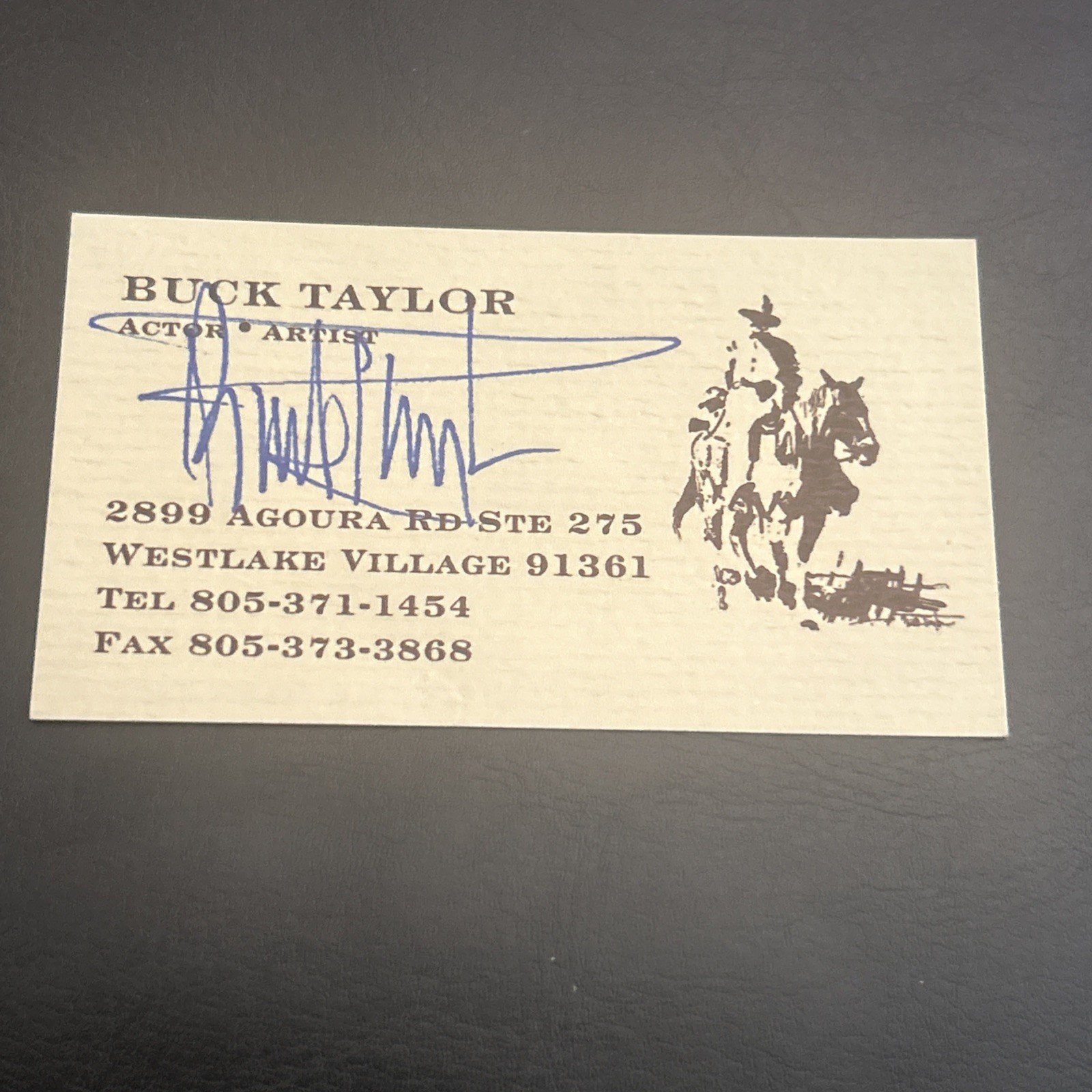 Buck Taylor Gunsmoke Actor Artist BUSINESS CARD
