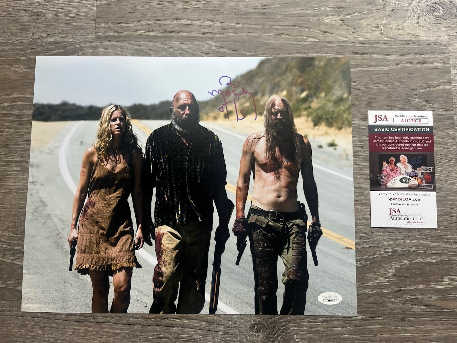 Bill Moseley Signed Devils Rejects 11×14 Photo JSA COA Otis Horror Auto