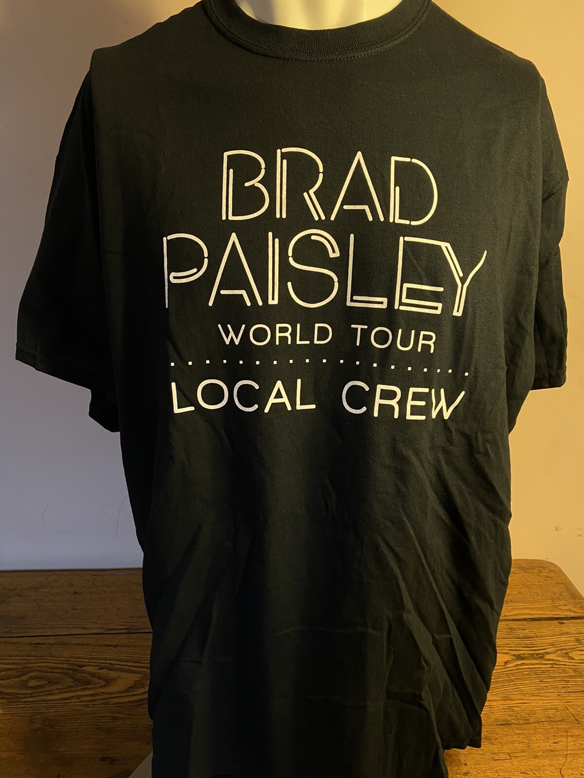 NEW UNWORN Brad Paisley 2019 World Tour Local Crew Shirt XL Black