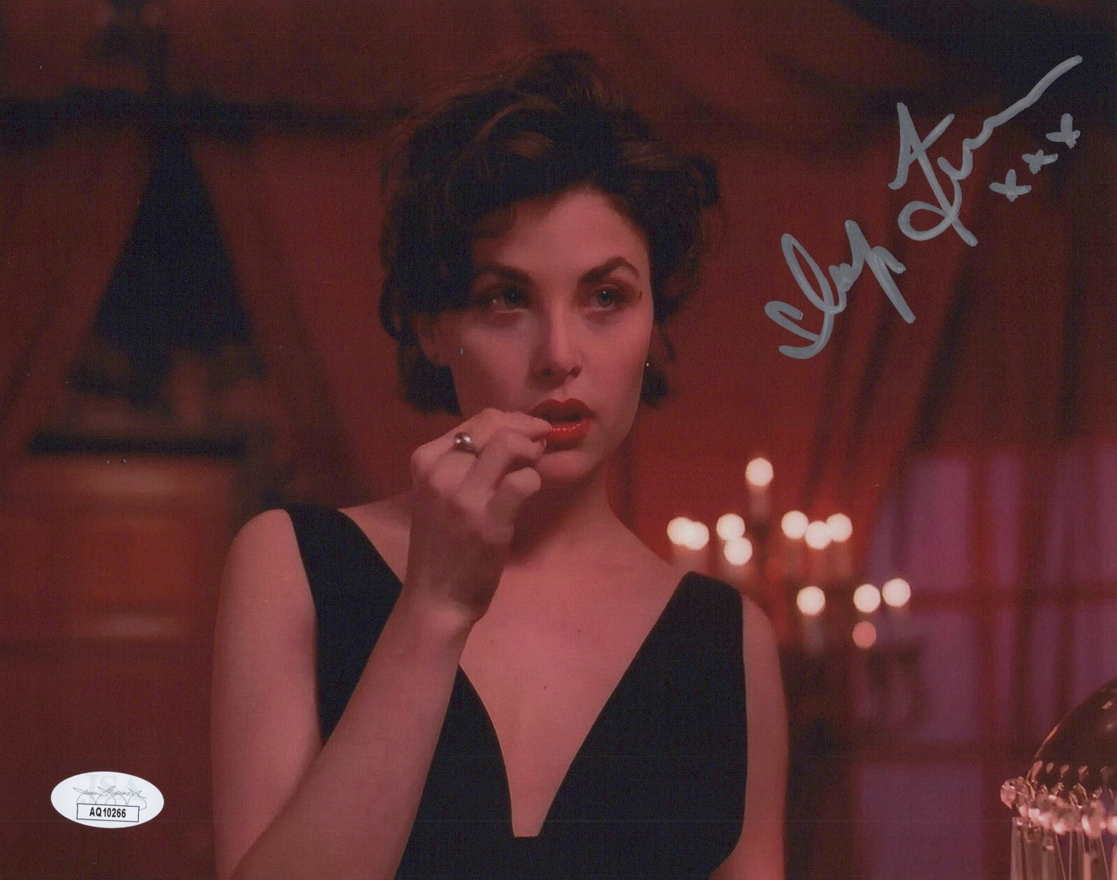 Sherilyn Fenn Signed 8×10 Twin Peaks Audrey Horne Cherry Autograph Photo JSA COA