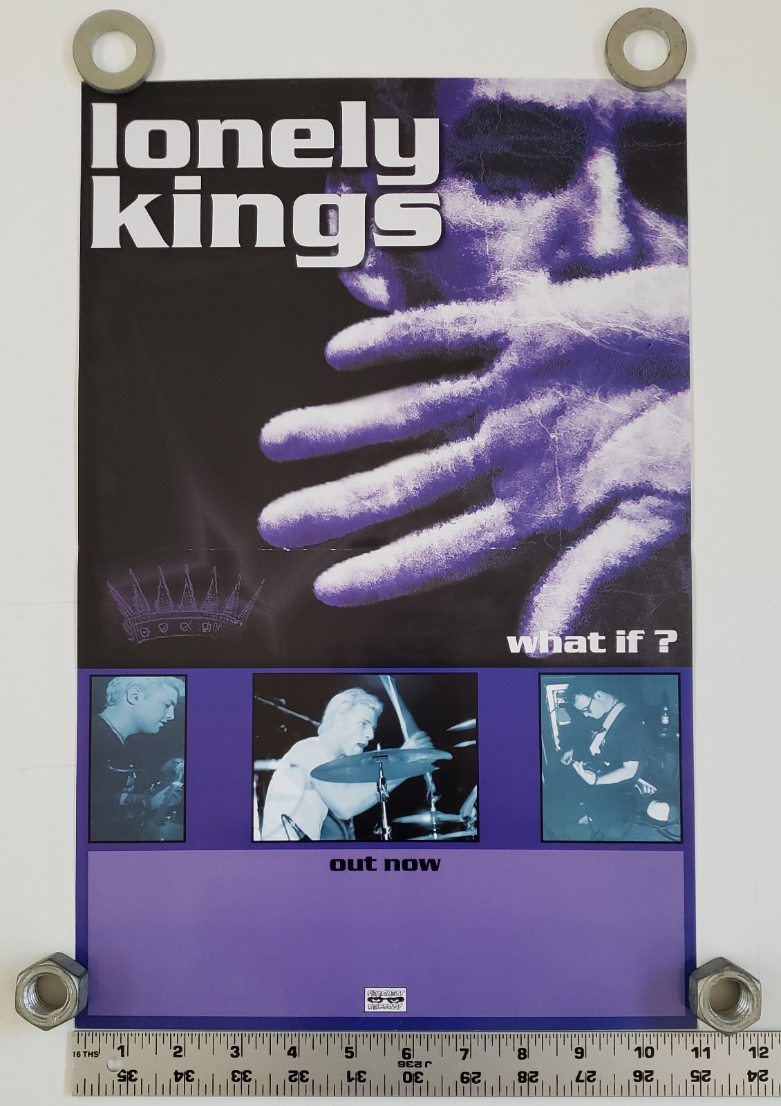 Lonely Kings What If? RARE 1999 Fearless Record Label Promo Poster 11×17