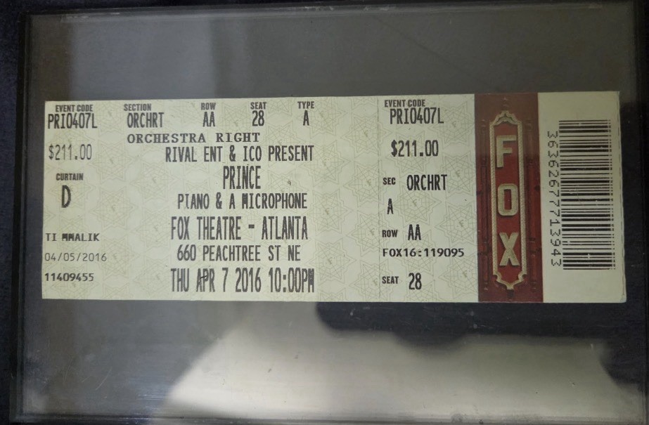 Prince 2016 LAST CONCERT Fox Theatre Atlanta April 7 Rare