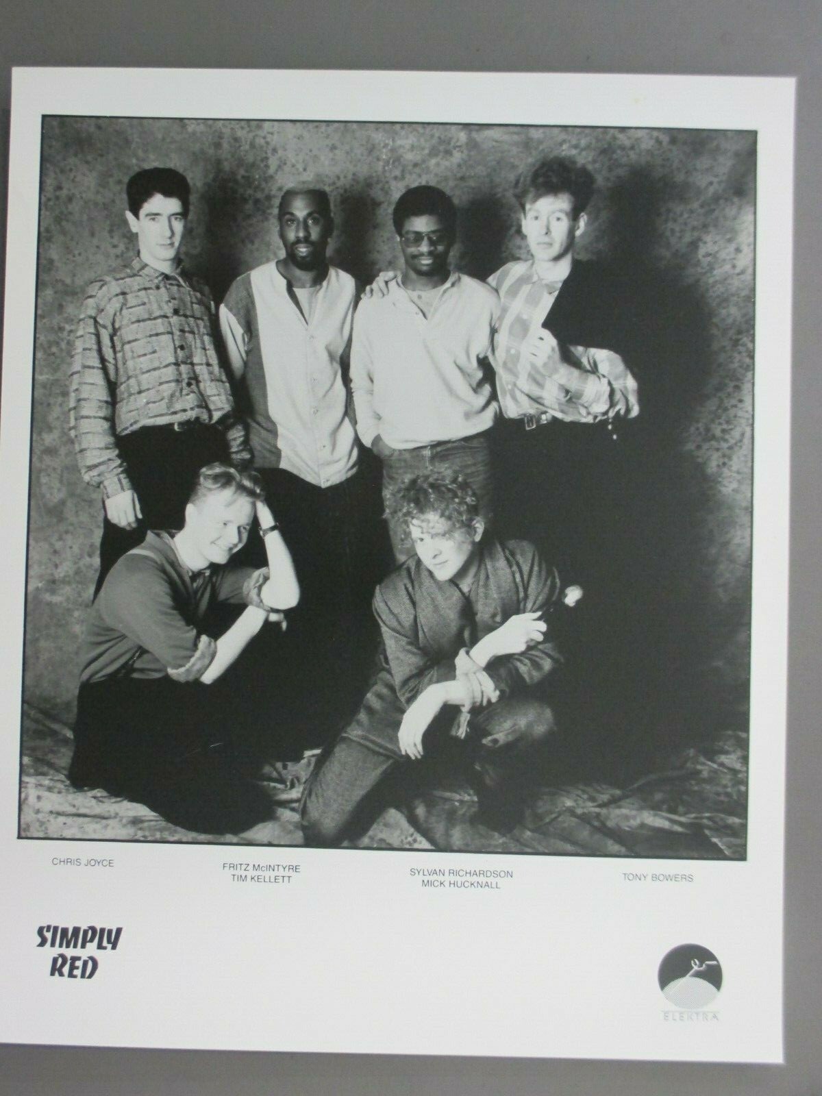 Simply Red black & white 8 X 10 matte finish promo photo ORIGINAL Group Shot !