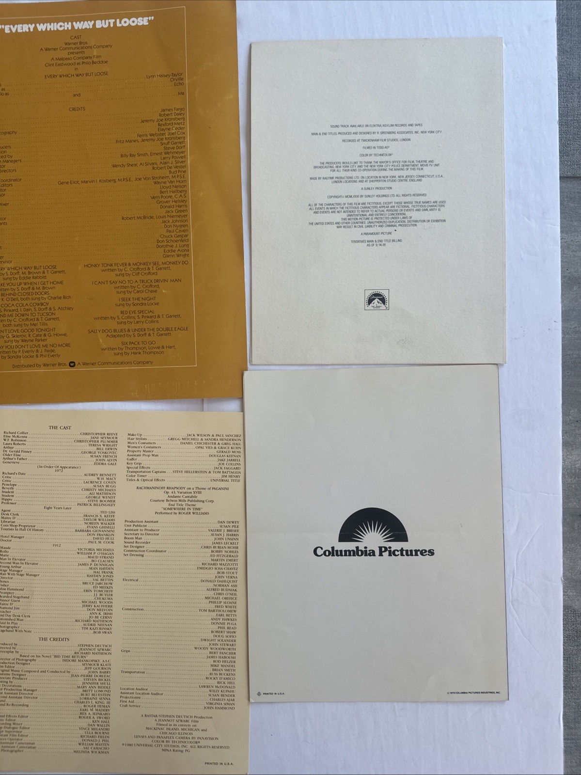 Lot Of 10 Hollywood Movie Special Screening Souvenir Program Magazines 1970s