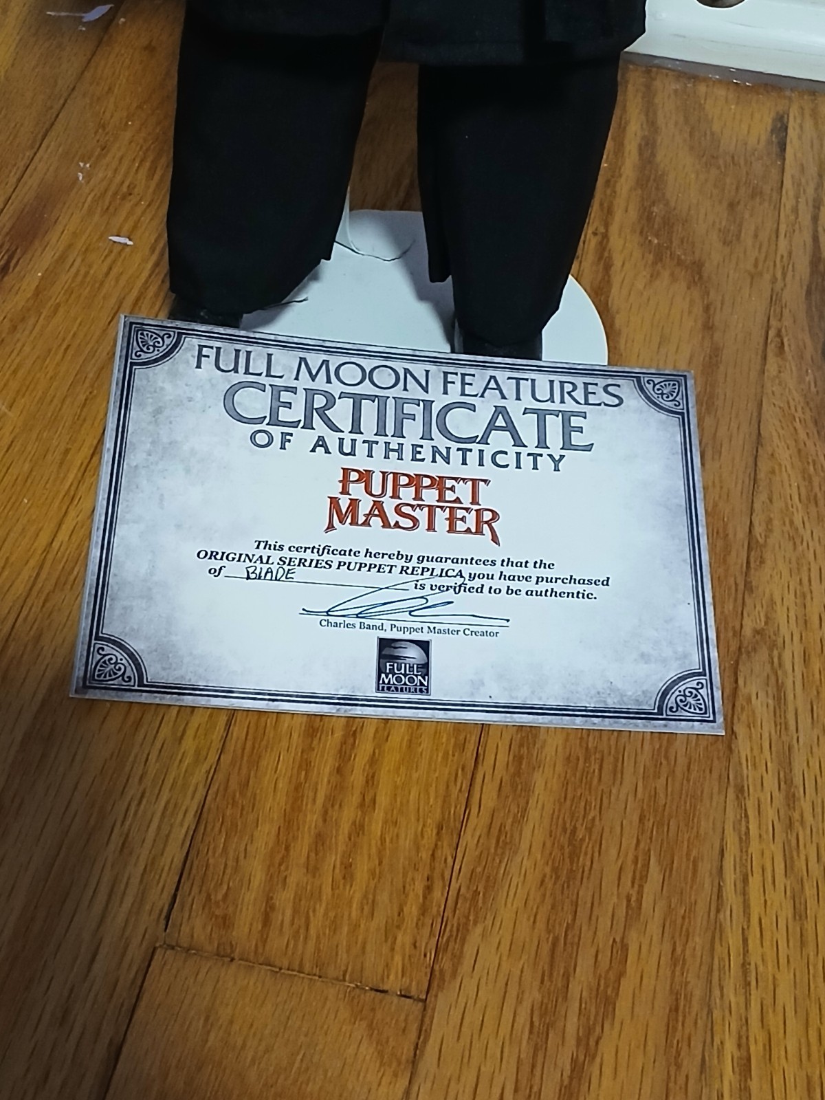 Puppet Master Blade Full Moon Replica With COA And Stand