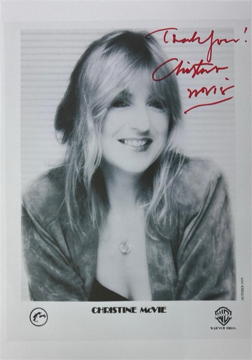 Christine McVie Signed 8×11.5 Photo Autograph Fleetwood Mac COA