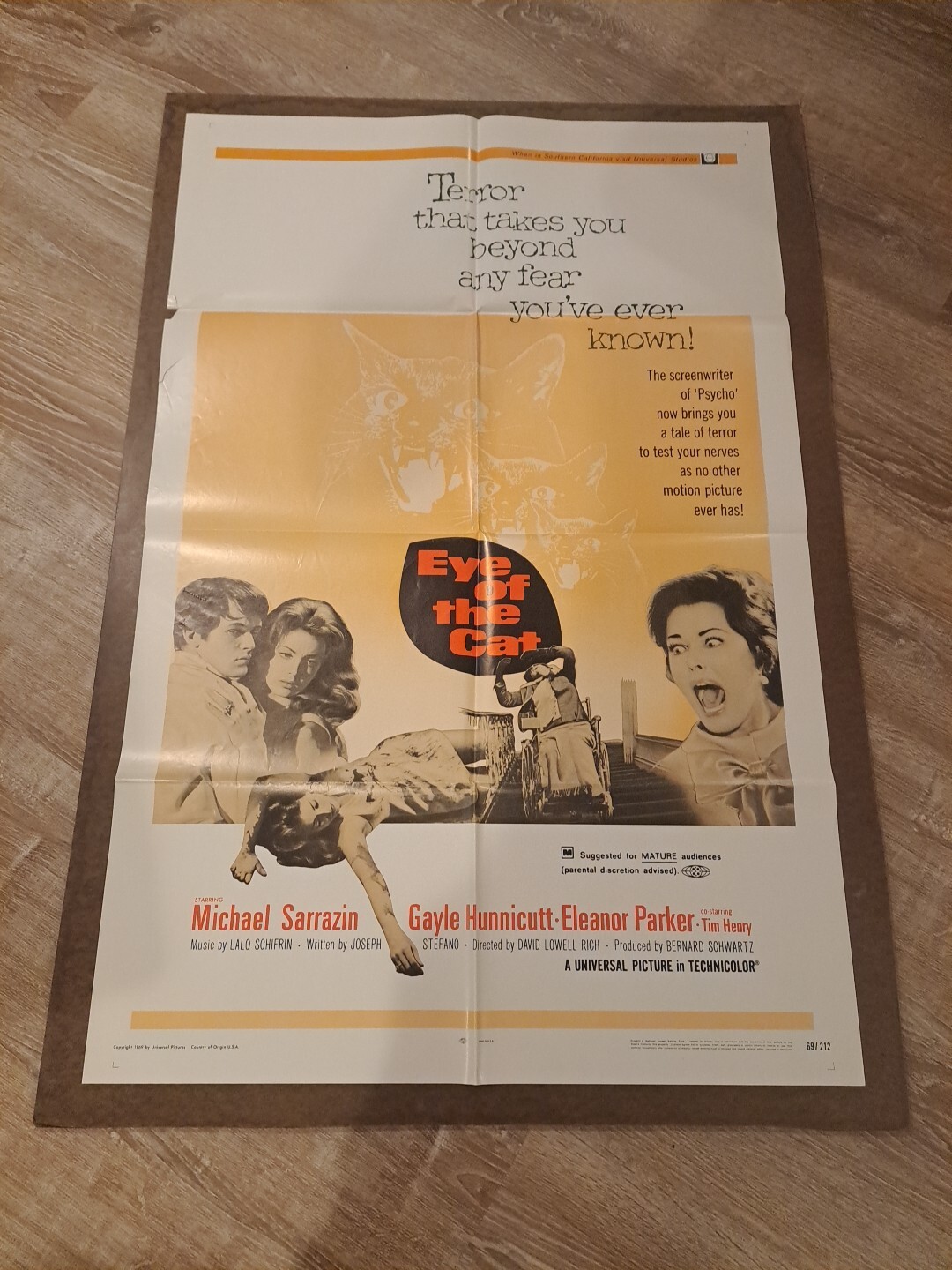 EYE OF THE CAT – 27″x41″ Original Movie Poster One Sheet 1969 Horror