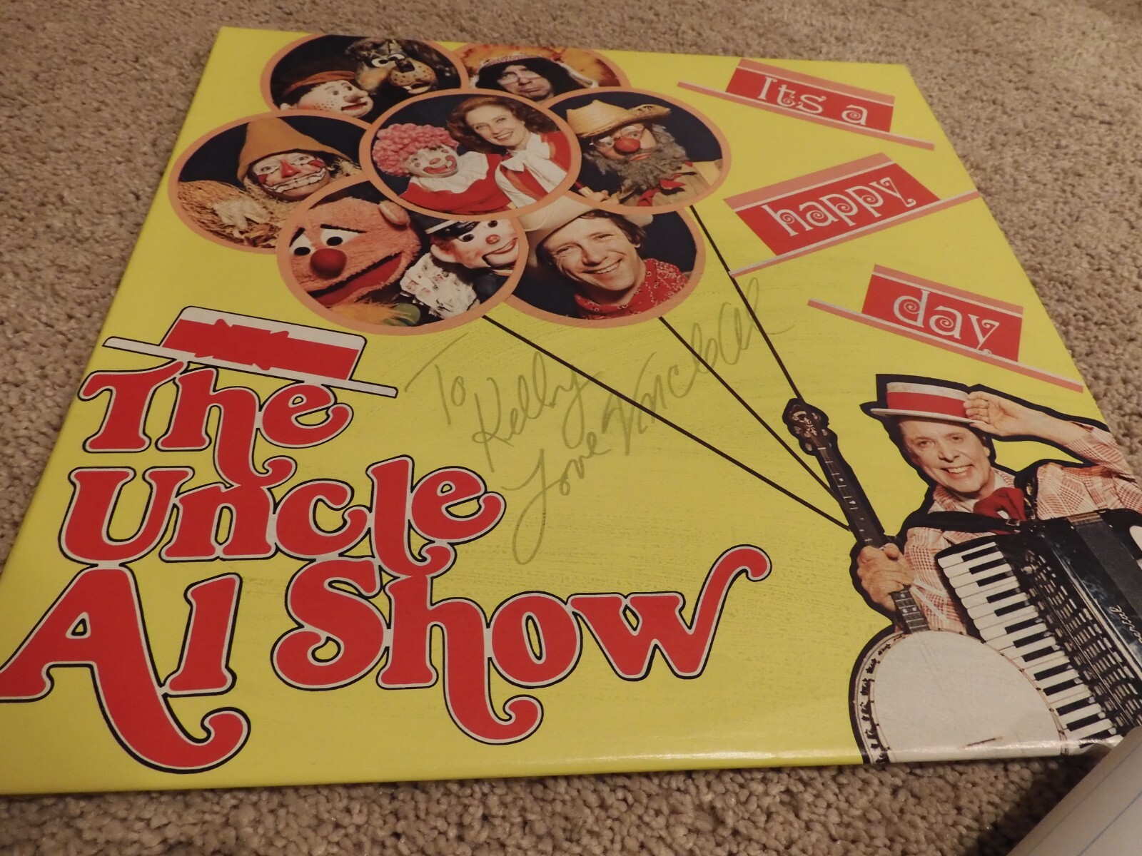 RARE SIGNED THE UNCLE AL SHOW IT’S A HAPPY DAY KIDS TV SHOW LP CINCINNATI, OH