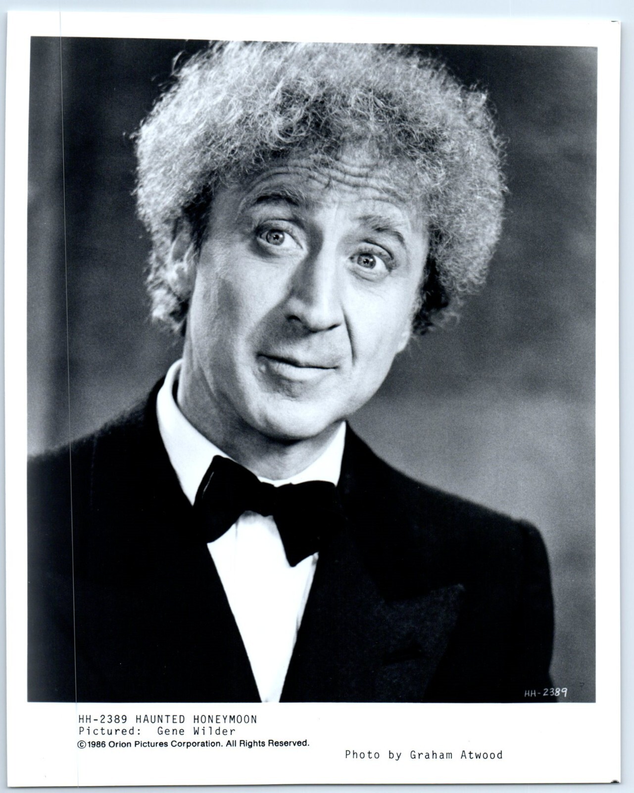 Gene Wilder HAUNTED HONEYMOON 1986 Movie Press Publicity Photograph 8×10″