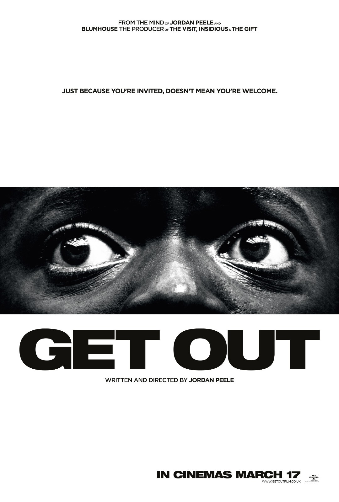 2017 Get Out Movie Poster 11X17 Daniel Kaluuya Chris Rose Missy Dean Jeremy 🍿