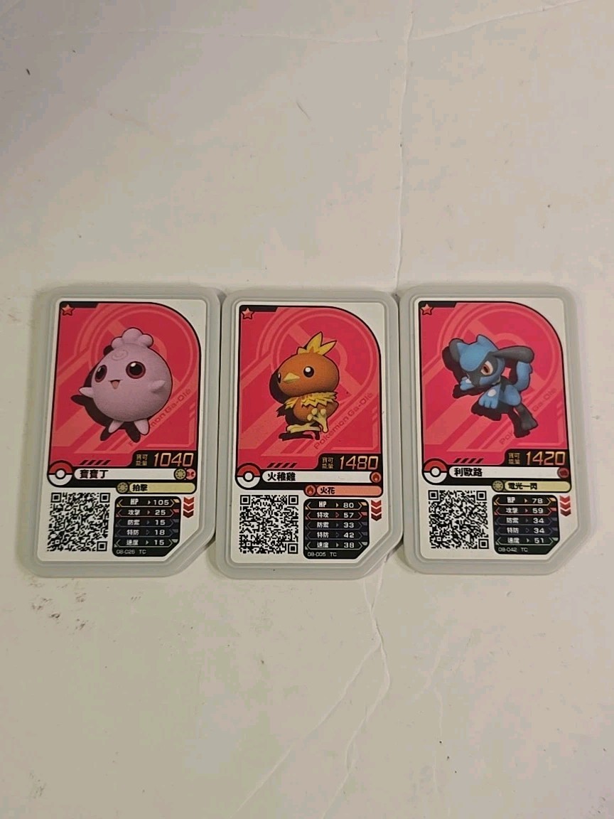 Pokemon GA-OLE Nintendo Arcade Game Tokens Lot of 3