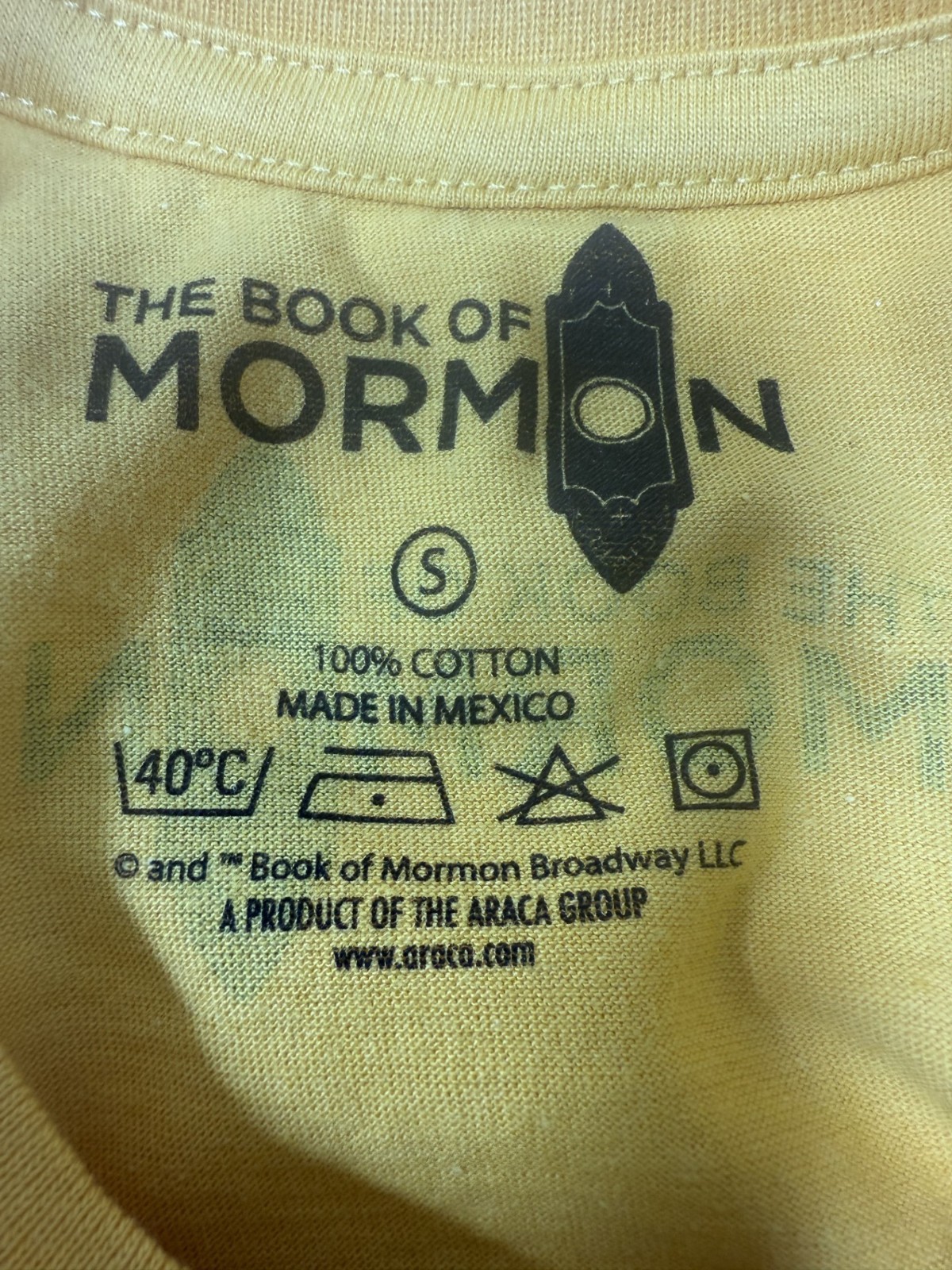 THE BOOK OF MORMON BROADWAY MUSICAL + GODS FAVORITE TEE T-SHIRT + ORIGINAL! NEW!
