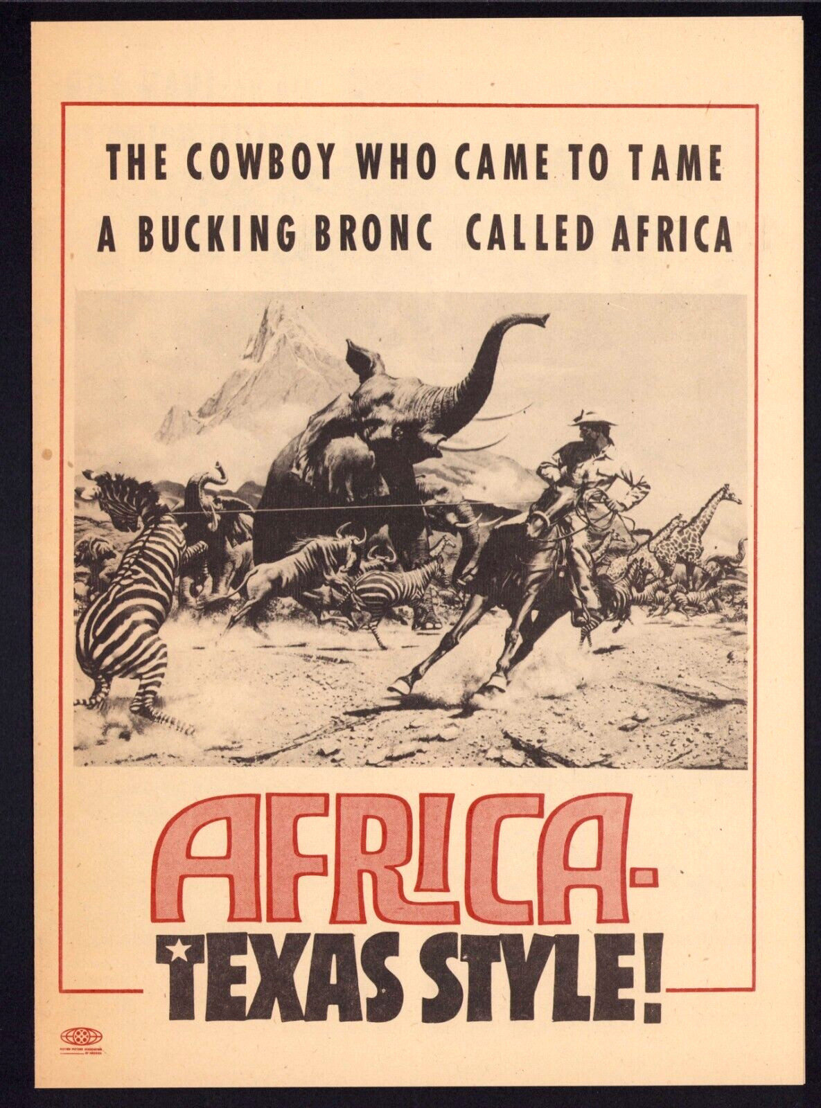 AFRICA TEXAS STYLE Movie Pressbook Herald Hugh O’Brien Safari Adventure