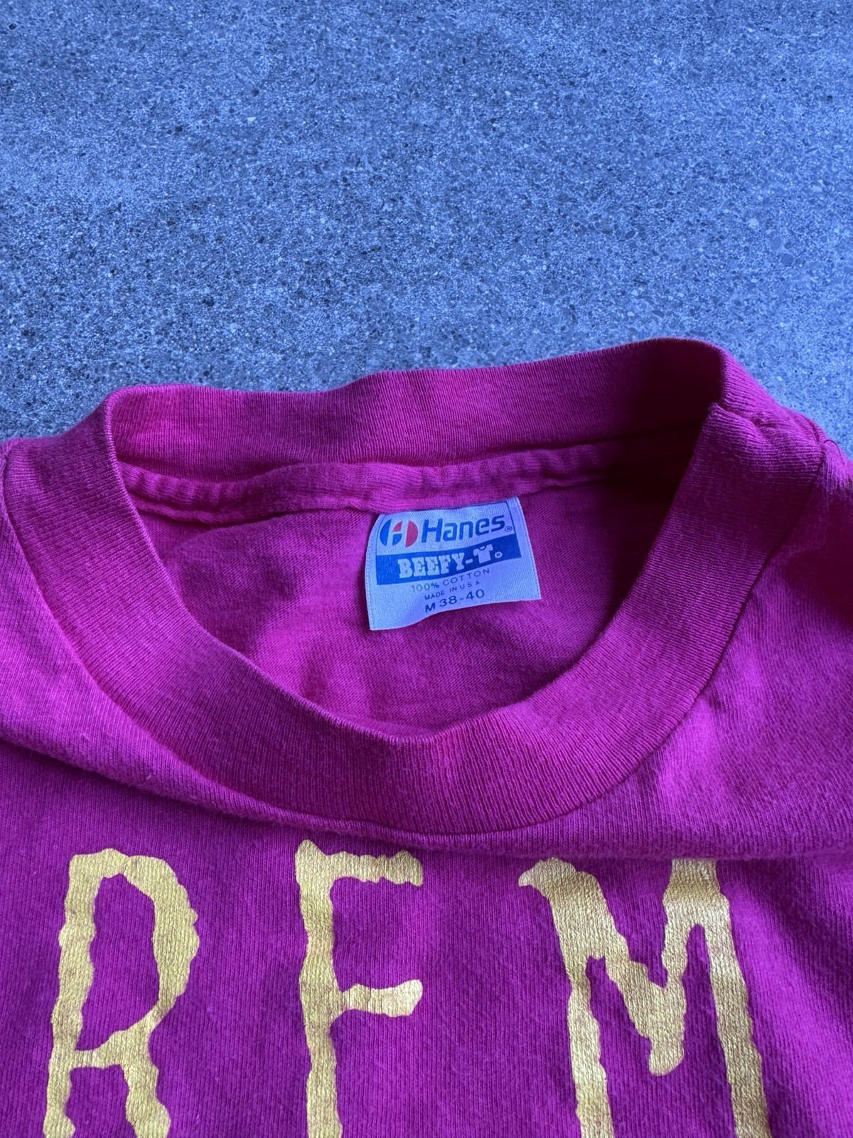 R.E.M. Little America 1984 Hanes Beefy-T Graphic T-Shirt Mens M
