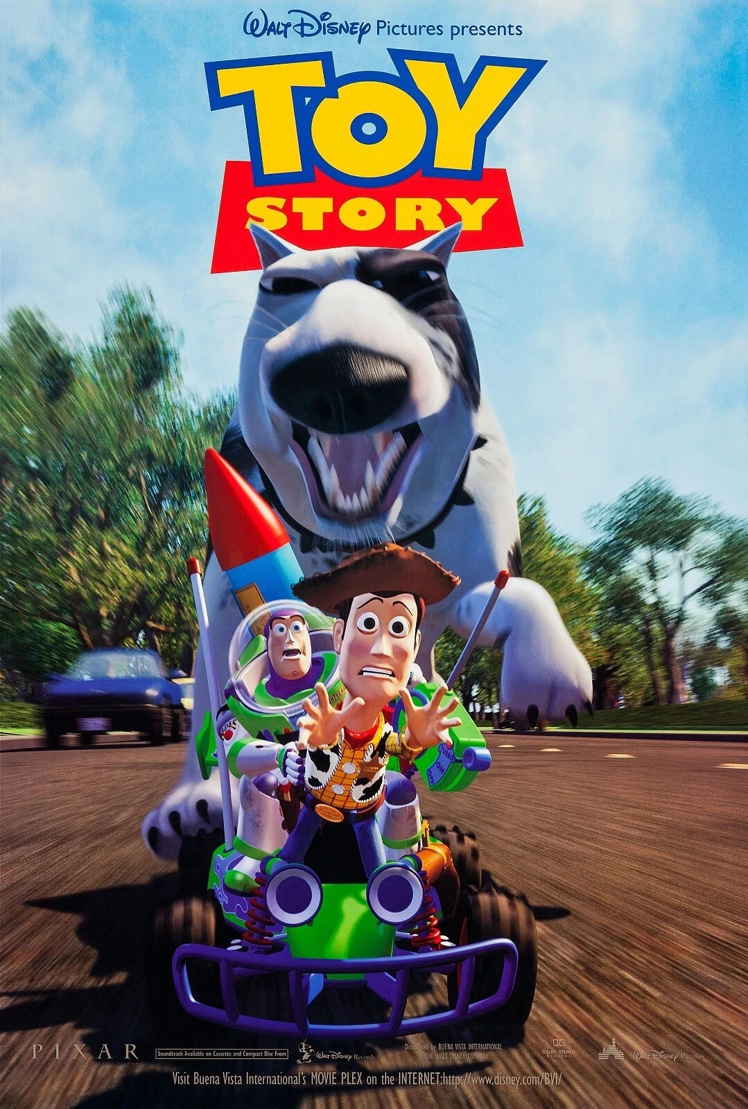 Toy Story Walt Disney Pixar Woody Buzz Lightyear Sid’s Dog Animated Movie Poster