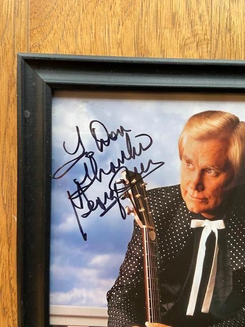 George Jones Signed & Framed 8×10 Glossy Photo Autograph JSA Certified Legend