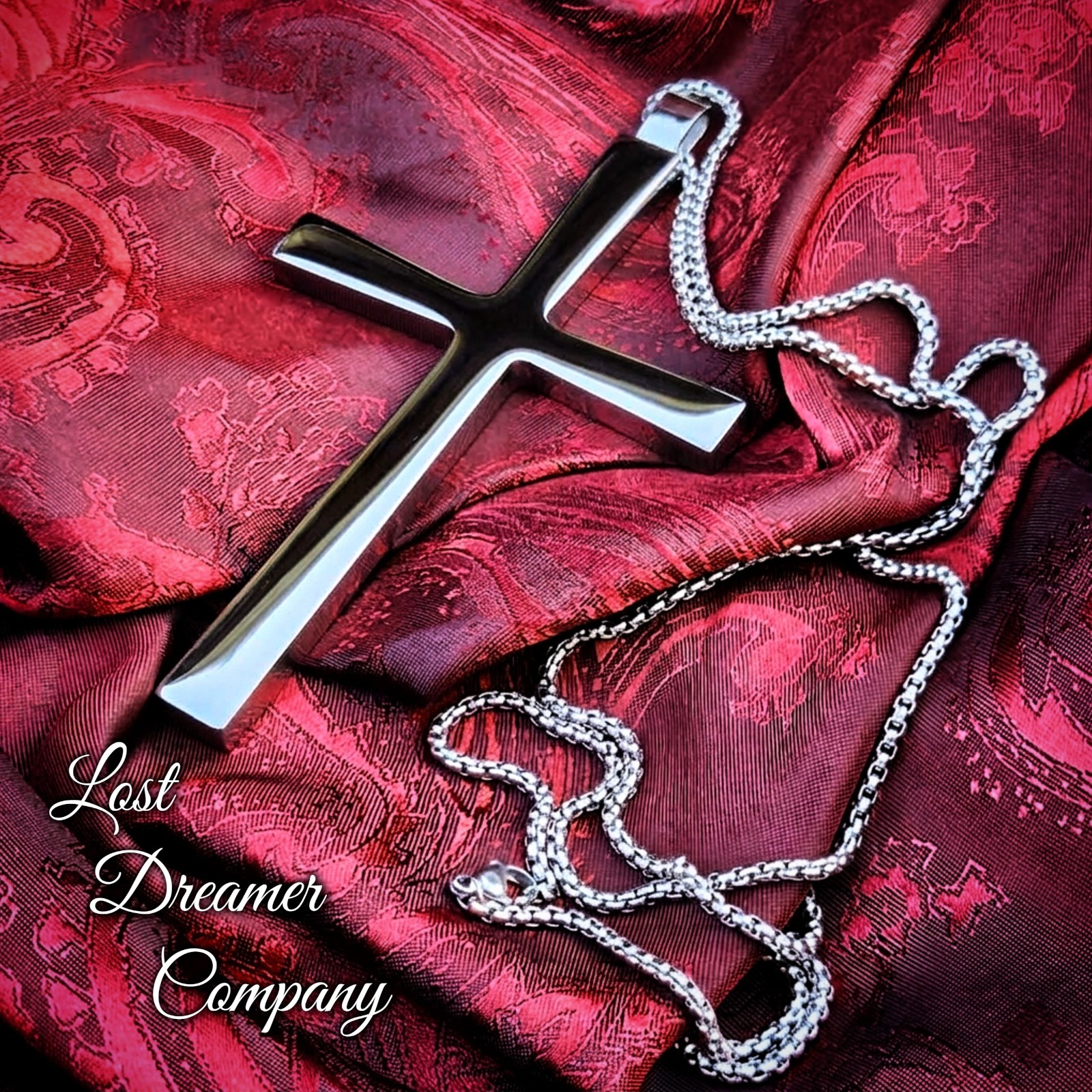 Black Sabbath Ozzy Osbourne Cross Necklace Stainless Steel Pendant 4 Inch