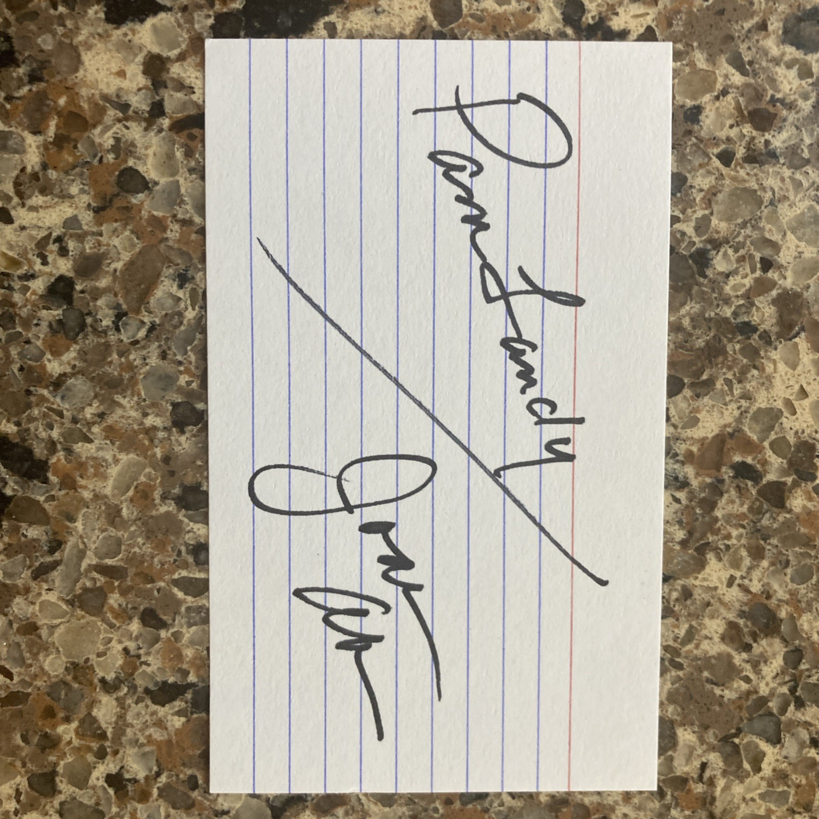 Joan Allen Signed 3×5 Index Card Pam Landy The Bourne Supremacy