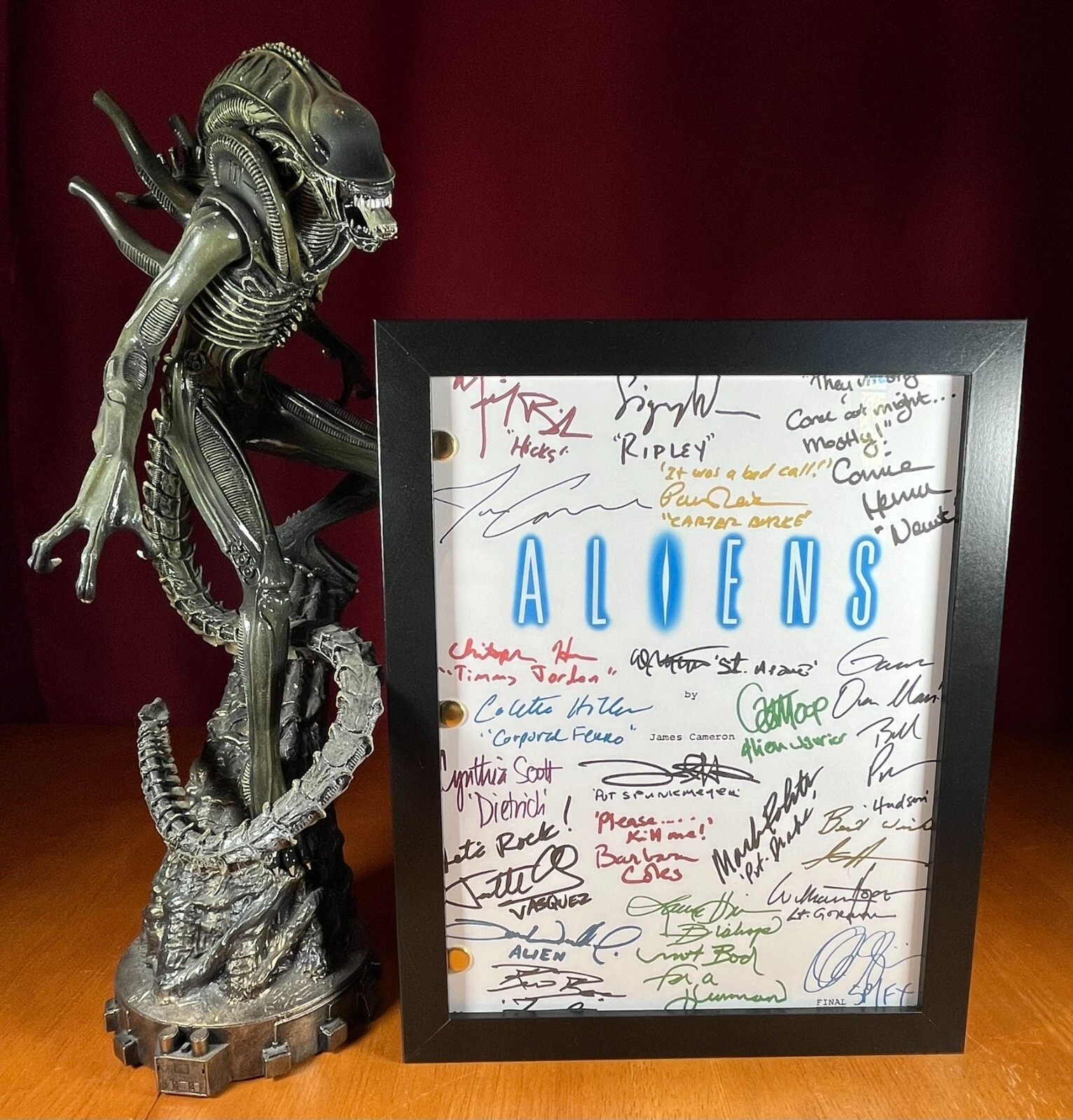 Aliens Script Signed- Autograph Reprints- Sigourney Weaver- Ripley- Alien 2